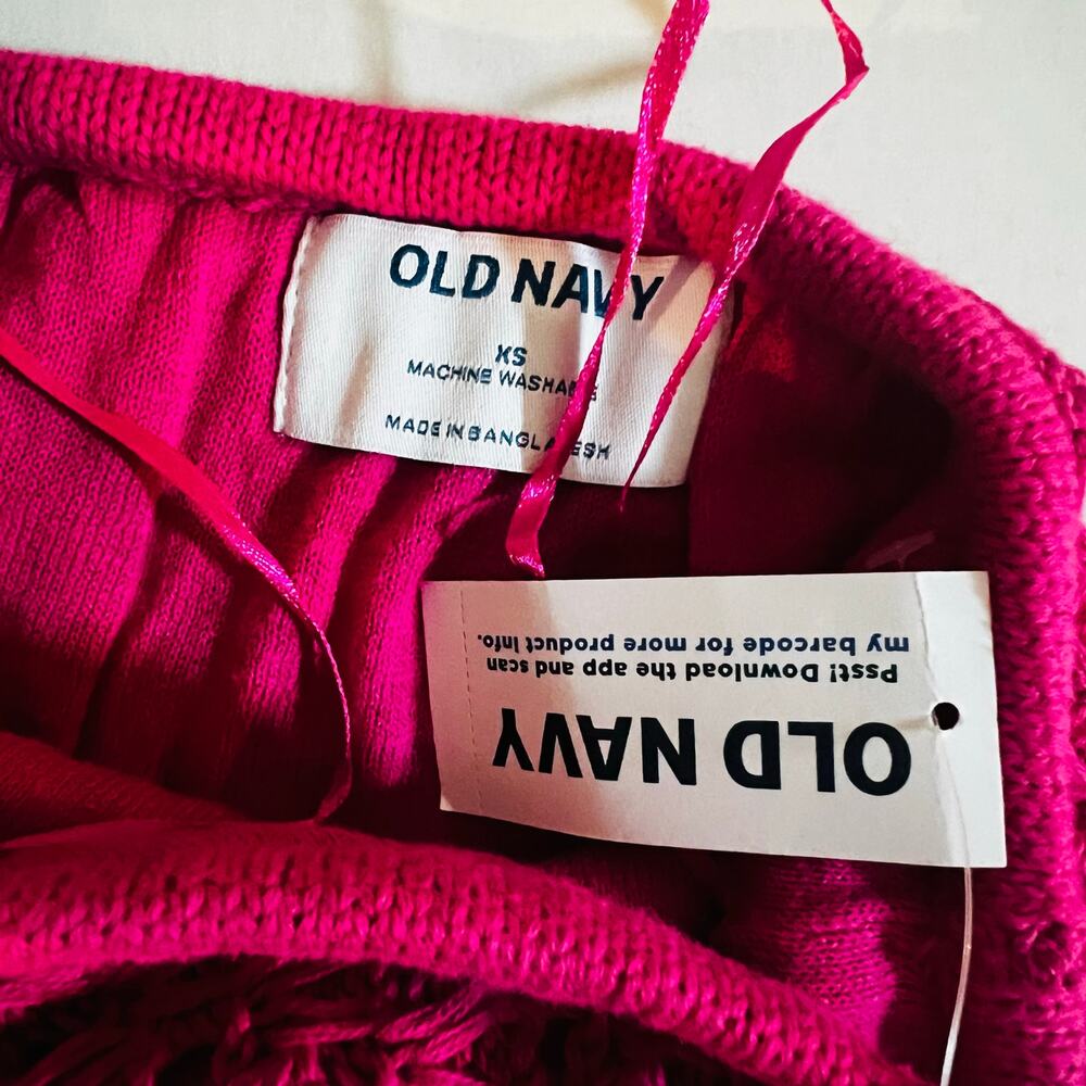 Old Navy Crochet Knit Halter Sleeveless Dress Size XS NWT Pink - Picture 4 of 7